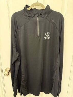 UNRL Men's Black Performance Barstool Golf Limited Edition 1/4-Zip Pullover